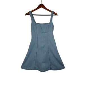 Hollister Blue Denim Midi Dress